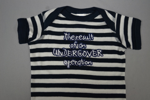 Onesie Undercover Op Bl/wh 18mo DISC