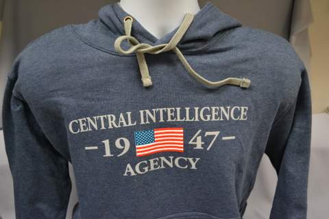 Hoodie CIA Flag Hthr Navy XL