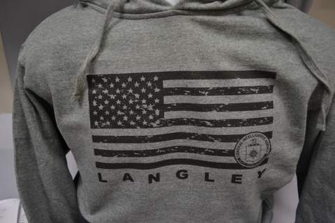 Hoodie Flag Langley Htr Gry S