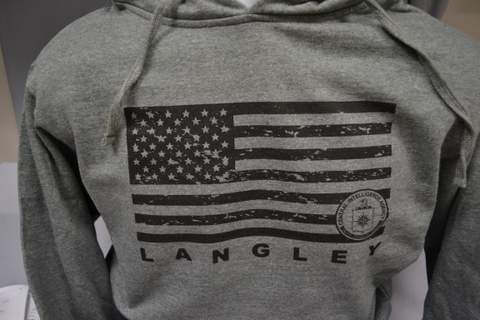 Hoodie Flag Langley Htr Gry M