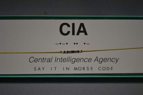 Necklace CIA Morse Code 15.5 In