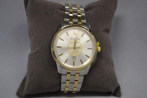 Watch Logo Men Bulova 2 Tone