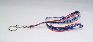 Lanyard CIA Star&Stri Rd Wh Bl