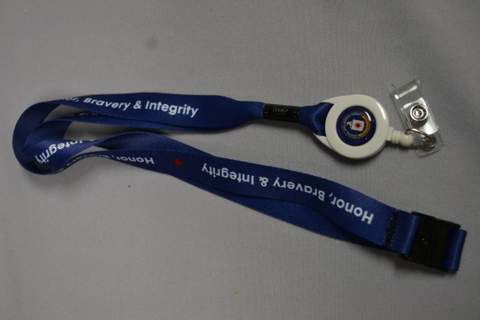Lanyard HBI Logo Retractor Nvy