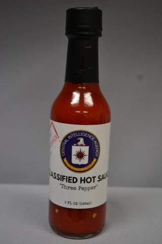 Hot Sauce Logo Three Pepper
