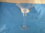 Gls Martini Etch Logo Clear DISC