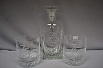 Decanter Set 3 pc Etch 75th