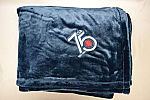Blanket Throw Emb 75th Navy