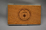 Bus Card Hldr Logo Wooden