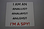 Mousepad Analyst Spy Mispelled DISC