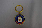 Keychain Logo Brass Red 1.5"